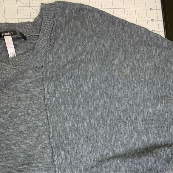 KENSIE | Vintage Gray Batwing Casual Knit Sweater - Picture 6 of 7